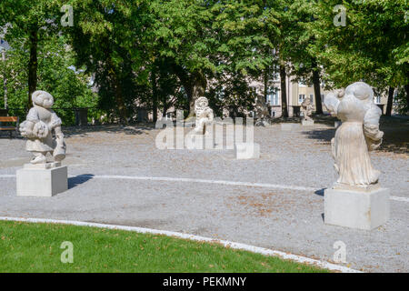 Statues at the Mirabell Palace Garden in Salzburg on Austria Stock Photo