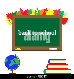 back to school postcard Stock Vector
