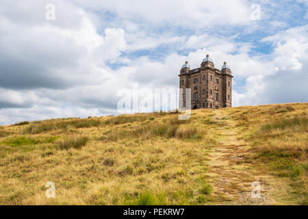The Cage tower of the National Trust Lyme, in the Peak District, Cheshire, UK Stock Photo