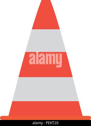 traffic cone warning attention sign Stock Vector