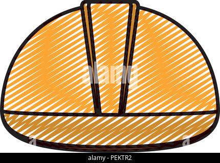 doodle helmet protection equipment object industry Stock Vector