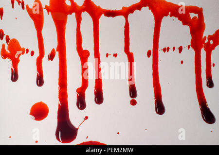 Bloody background blood spatter pattern for evidence or Halloween theme Stock Photo