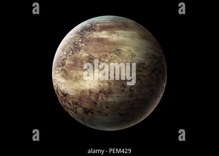 Mars planet solar system in 3D illustration background Stock Photo