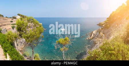 scenic bay on island of Mallorca Stock Photo