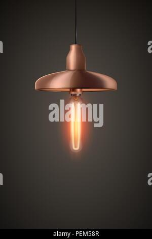 Decorative edison light bulb with chandelier Stock Vector