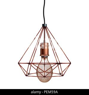 Decorative edison light bulb wire Stock Vector