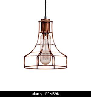 Decorative edison light bulb wire Stock Vector