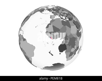 Liberia on political globe with embedded flag. 3D illustration Stock ...