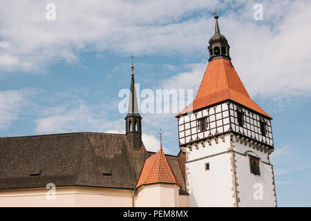Beautiful castle Blatna in the Czech Republic on sunny warm day Stock Photo
