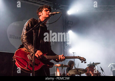 The American rock band Black Rebel Motorcycle Club live at the 26th Blue Balls Festival in Lucerne, Switzerland Peter Hayes Stock Photo