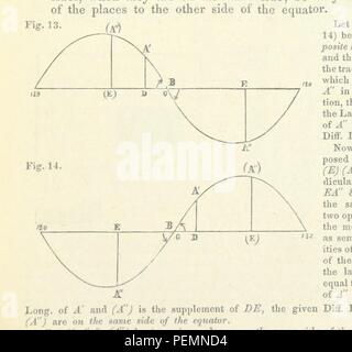 page 61 of 'New Tables to facilitate the Practice of Great Circle Sailing; together with an application of the theory of the great circle on the globe to the sailing, and an appendix, containing some mathematical  0565. Stock Photo