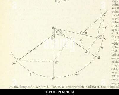 page 68 of 'New Tables to facilitate the Practice of Great Circle Sailing; together with an application of the theory of the great circle on the globe to the sailing, and an appendix, containing some mathematical  0645. Stock Photo
