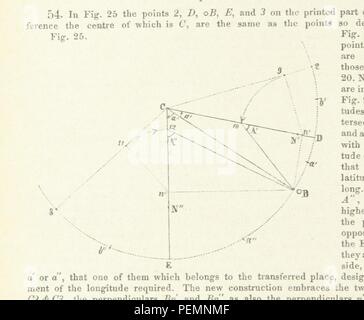 page 72 of 'New Tables to facilitate the Practice of Great Circle Sailing; together with an application of the theory of the great circle on the globe to the sailing, and an appendix, containing some mathematical  0384. Stock Photo