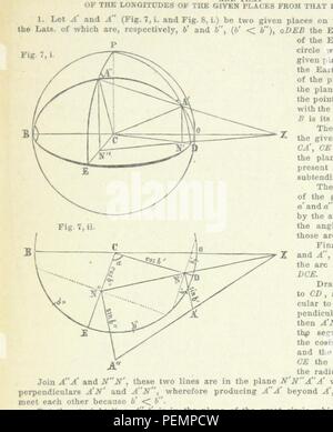page 107 of 'New Tables to facilitate the Practice of Great Circle Sailing; together with an application of the theory of the great circle on the globe to the sailing, and an appendix, containing some mathematical 0030. Stock Photo
