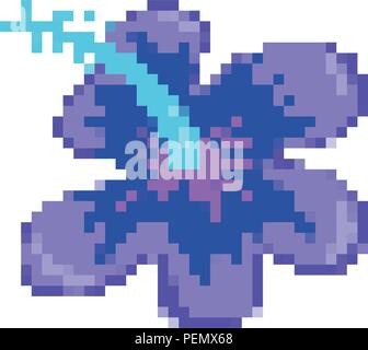 pixelated spring flower style with exotic petals Stock Vector Image ...