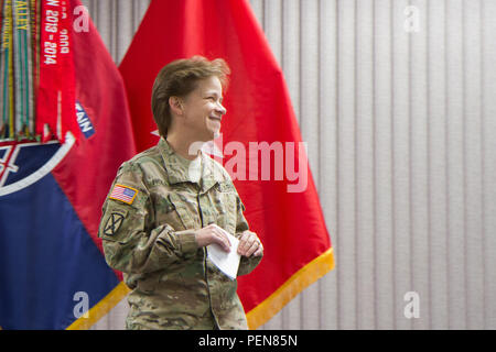 Brig. Gen. Diana Holland and her husband, Jim, pose for a picture ...