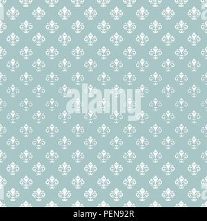 Seamless Vector Pattern With White Royal Lily Stock Vector