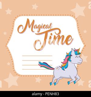 Magical time cute card Stock Vector