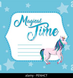 Magical time cute card Stock Vector