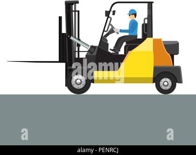 Side view of a Forklift Truck with an empty pallet. Warehouse and Stock Photo: 48130357 - Alamy