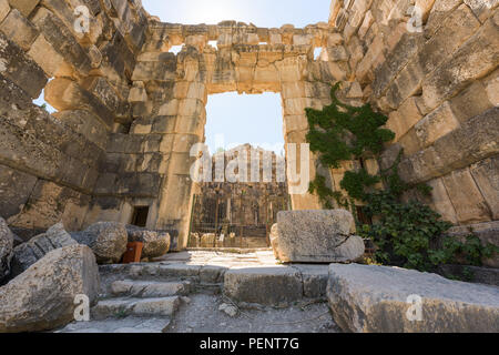 The Lower Roman temple of Niha, a landmark in the Bekaa Valley, Lebanon. Stock Photo
