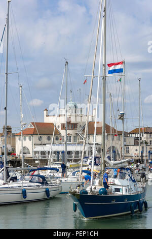 Royal Norfolk & Suffolk Yacht Club and Lowestoft Haven Marina, Lowestoft, Suffolk, England, United Kingdom Stock Photo