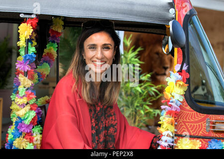 Anita Rani Nazran, better known as Anita Rani, a British radio and television presenter, events host, and RTS Award-winning broadcaster at Southport Flower Show. UK Stock Photo