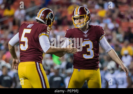 Washington Football Team punter Tress Way (5) during the first half of a  preseason NFL football game, Thursday, Aug. 12, 2021, in Foxborough, Mass.  (AP Photo/Elise Amendola Stock Photo - Alamy