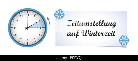 clock change winter time vector illustration EPS10 Stock Vector