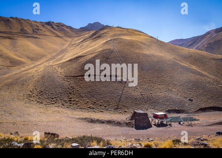 Los Penitentes Ski Resort in the Summer at Cordillera de Los Andes - Mendoza Province, Argentina Stock Photo