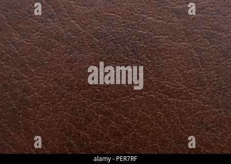 Genuine brown leather texture desktop background Stock Photo