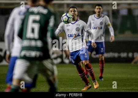 Sao Paulo, Brazil. 16th Aug, 2018. Gregore during the match between Palmeiras and Bahia, a match valid for the quarterfinals of the Brazilian Cup, held at Pacaembu Stadium. Palmeiras won 1-0. Credit: Thiago Bernardes/Pacific Press/Alamy Live News Stock Photo