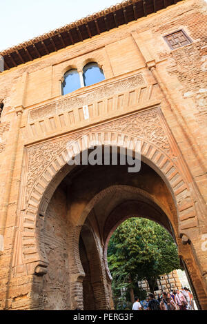 Puerta del Vino at the Alhambra Palace in Granada Spain Stock Photo