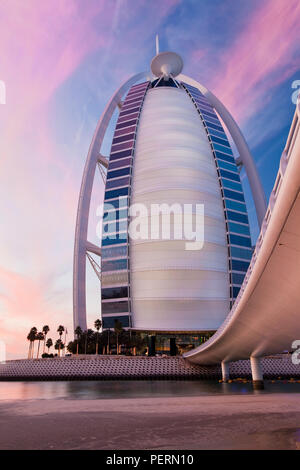 The luxery Burj Dubai Hotel, Dubai, UAE, United Arab Emirates Stock Photo