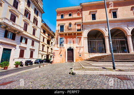 Rome,Italy - July 19, 2018:Beautiful facade of the Basilica of Saint Peter Vincoli in Monti district.The Basilica owes its name to the chains preserve Stock Photo