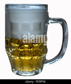 A glass of beer with foam Stock Photo