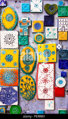 Traditional colorful decorative ceramic,Portugal. Stock Photo