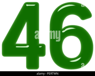 Green Number 44 isolated white background Stock Photo - Alamy