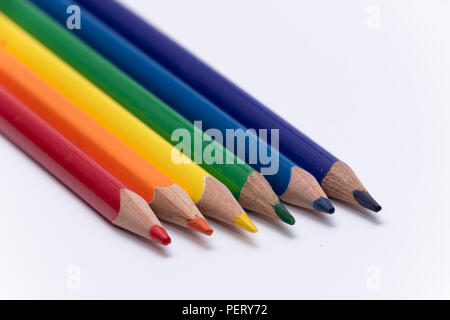 Set Of Realistic 3d Multicolor Colored Pencils Or Crayons Stock  Illustration - Download Image Now - iStock