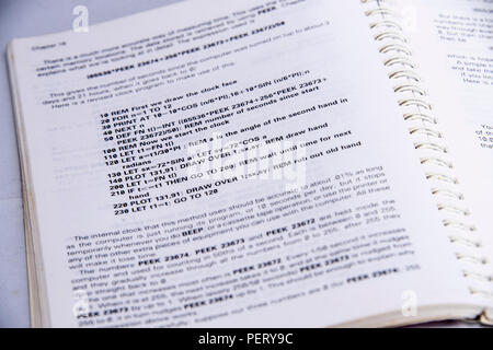 1982 Sinclair ZX Spectrum & BASIC programming manual on off-white ...