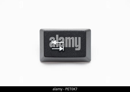 Single black keys of keyboard with different letters Stock Photo