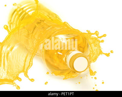 bottle of sunflower oil Stock Photo