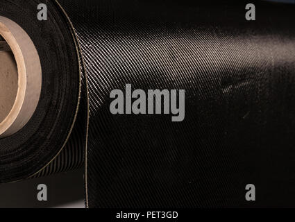 Carbon fiber rolled weave composite material industry Stock Photo
