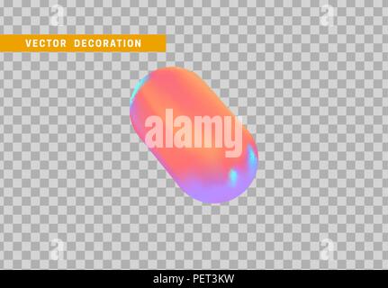3d shape isolated capsule on transparent background, Stock Vector