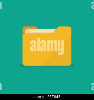 Folder icon in flat style. Vector illustration Stock Vector