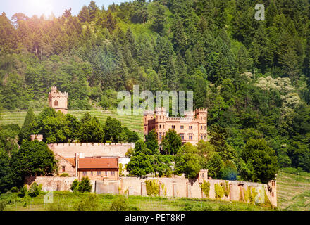 Schlossblicksee bei Ortenberg castle in Offenburg Germany Bade-Wurtemberg region near Kinzig and Black Forest Stock Photo