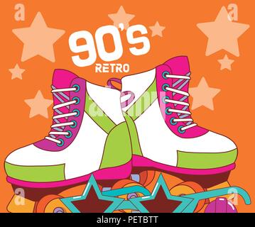 90s retro cartoons Stock Vector