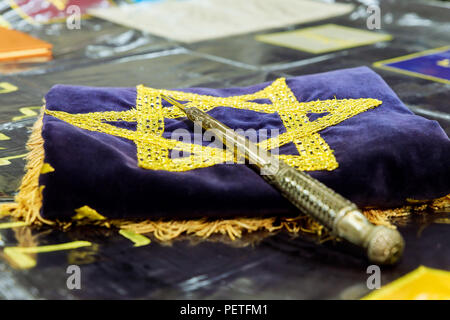 A Yad is a pointer for reading the Torah. Stock Photo