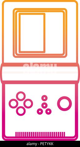 degraded line videogame hand button console background Stock Vector ...