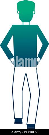 businessman back view character avatar Stock Vector